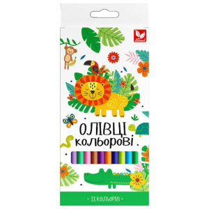 Олівці кольорові "Школярик" 12 кол. тригранні