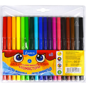 Фломастери "Marco Super Washable" 18 кол.