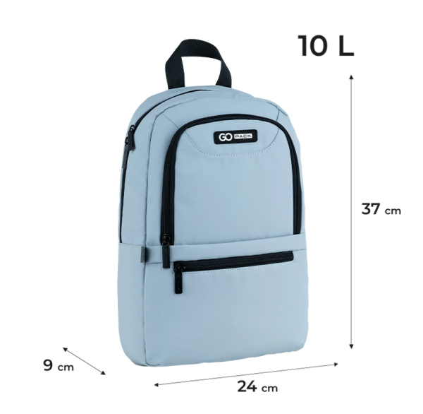 Рюкзак "GoPack" блакитний . Зовнішні розміри: 37x24x9