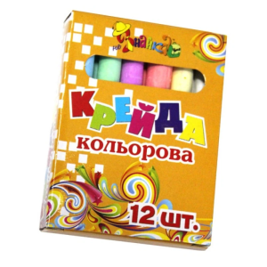 Крейда кольорова 12 шт./6 кол.