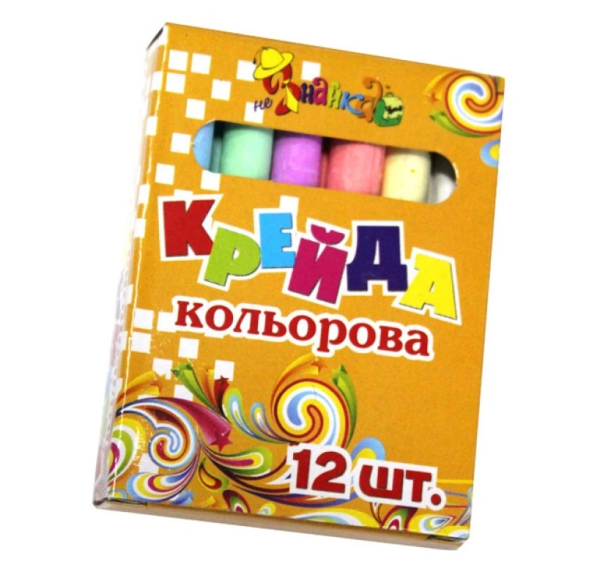 Крейда кольорова 12 шт./6 кол.