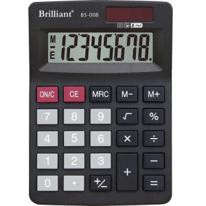 Калькулятор "Brilliant" настол.8-разр.1пам.127*88*26мм