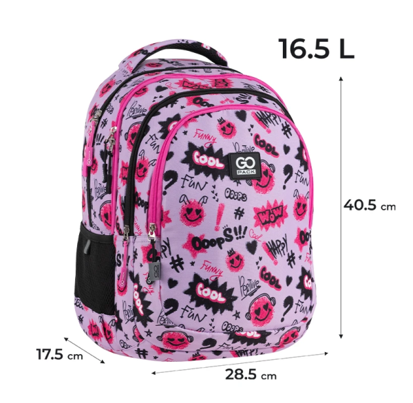 Рюкзак "GoPack". Зовнішні розміри: 41x29x18. Кількість відділень: 3 - Зображення 3