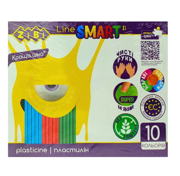 Пластилін "ZiBi" 10кол. 200г.