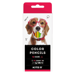 Олівці кольорові "Kite" 12 кол. "Kite Dogs" картон