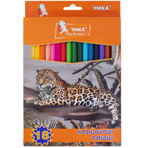 Олівці кольорові "УМКА" 18 кол.