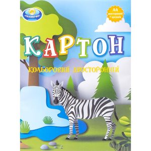 Кольоровий картон А4 двосторонній 7 аркушів