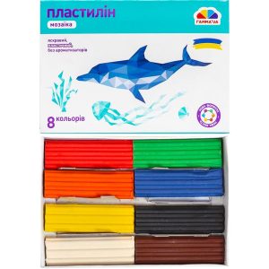 Пластилін "Мозаїка" 8 кольорів, 96 г. "Гамма"