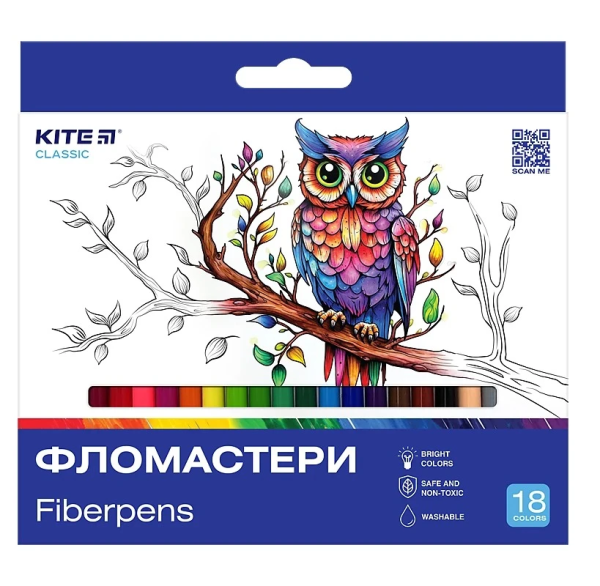 Фломастери "Kite" 18 кол.