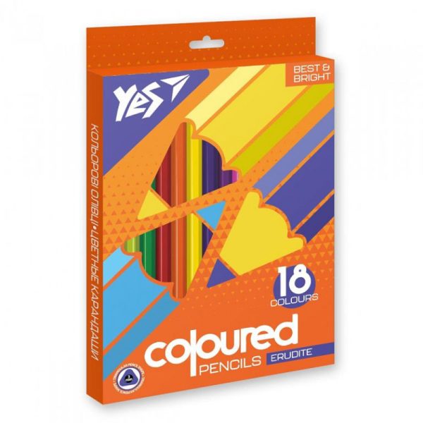 Олівці кольорові "Yes" 18 кол.