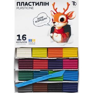 Пластилін 16 кольорів по 8г