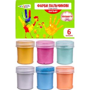 Фарби пальчикові 6 кольорів, 240 мл Craft and Joy "Гамма