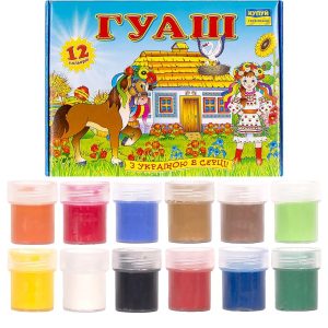 Гуаш "Моя країна" 12 кольорів, 20мл