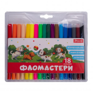 Фломастери "1Вересня" 18 кол.