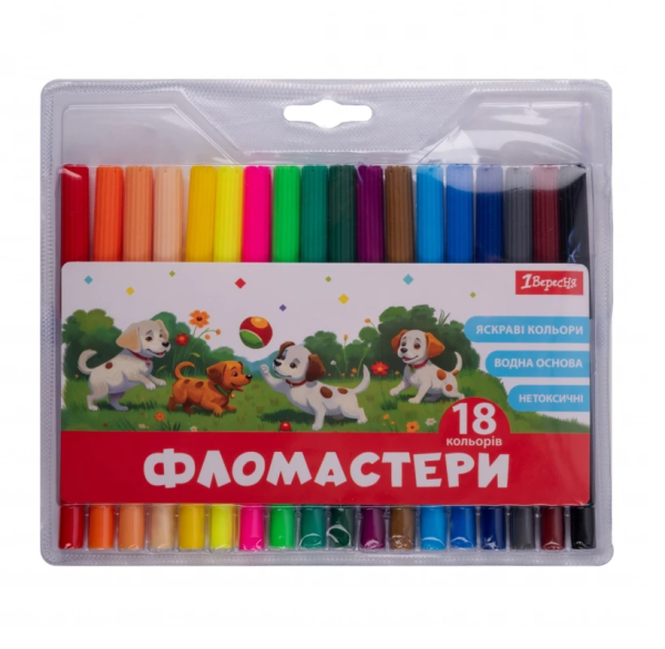 Фломастери "1Вересня" 18 кол.