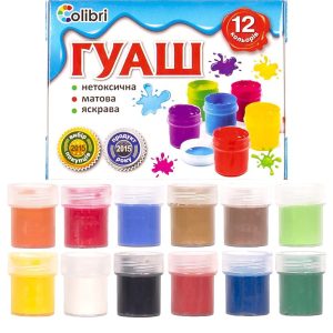 Гуаш "Яскраві плями" 12 кольорів, 20мл