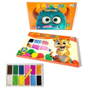 Пластилін "Hipe" 12 кол. 240г + стеки