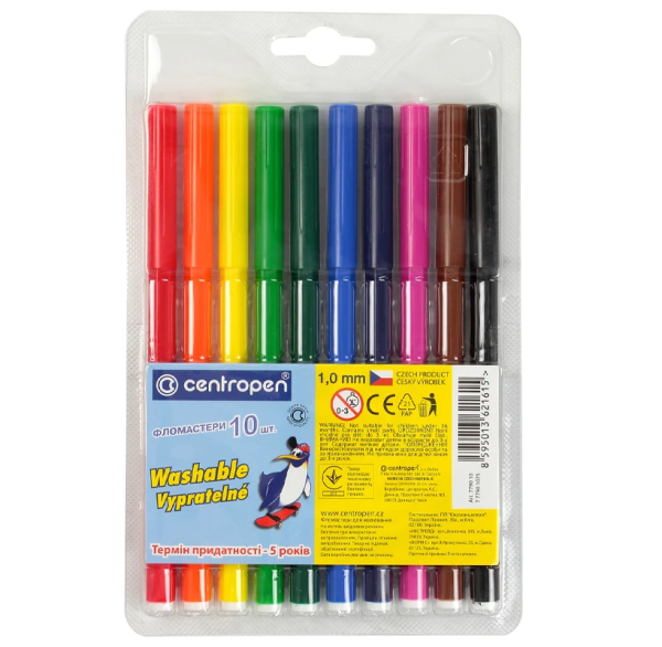 Фломастери "Centropen" 10 кол.