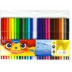 Фломастери "Marco Super Washable" 24 кол.