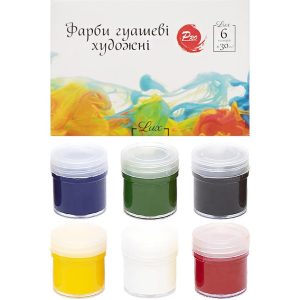 Гуаш художня 6 кольорів 30 см3