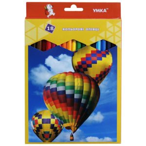 Олівці кольорові "УМКА" 18 кол.