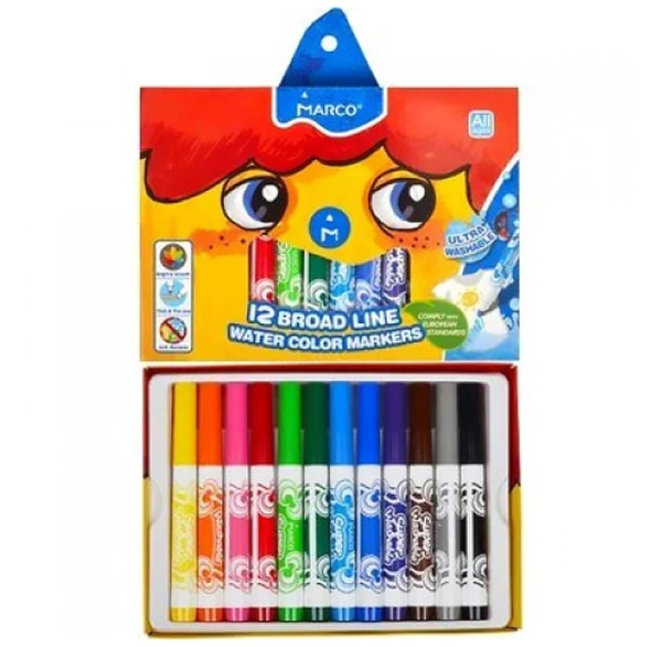 Фломастери "Marco Super Washable" 12 кол.